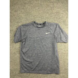 Nike Dri-Fit Swim Shirt Mens Large Gray UPF 40+ Sleeve Rash Guard